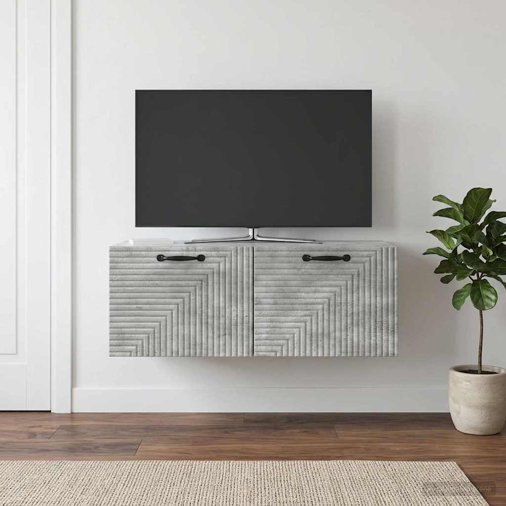 Wall-Mounted TV Cabinet Concrete Grey 78.5 x 41 x 30 cm