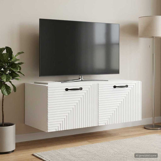 Wall-Mounted TV Cabinet High Gloss White 78.5 x 41 x 30 cm