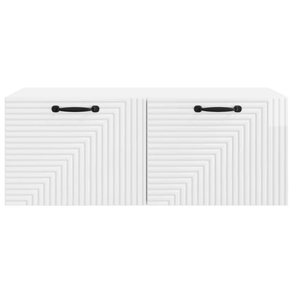 Wall-Mounted TV Cabinet High Gloss White 78.5 x 41 x 30 cm