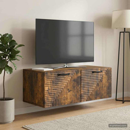 Wall-Mounted TV Cabinet Smoked Oak 78.5 x 41 x 30 cm