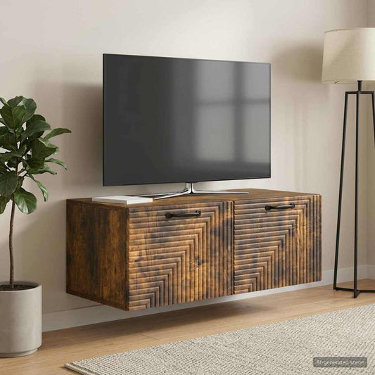 Wall-Mounted TV Cabinet Smoked Oak 78.5 x 41 x 30 cm