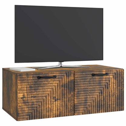 Wall-Mounted TV Cabinet Smoked Oak 78.5 x 41 x 30 cm