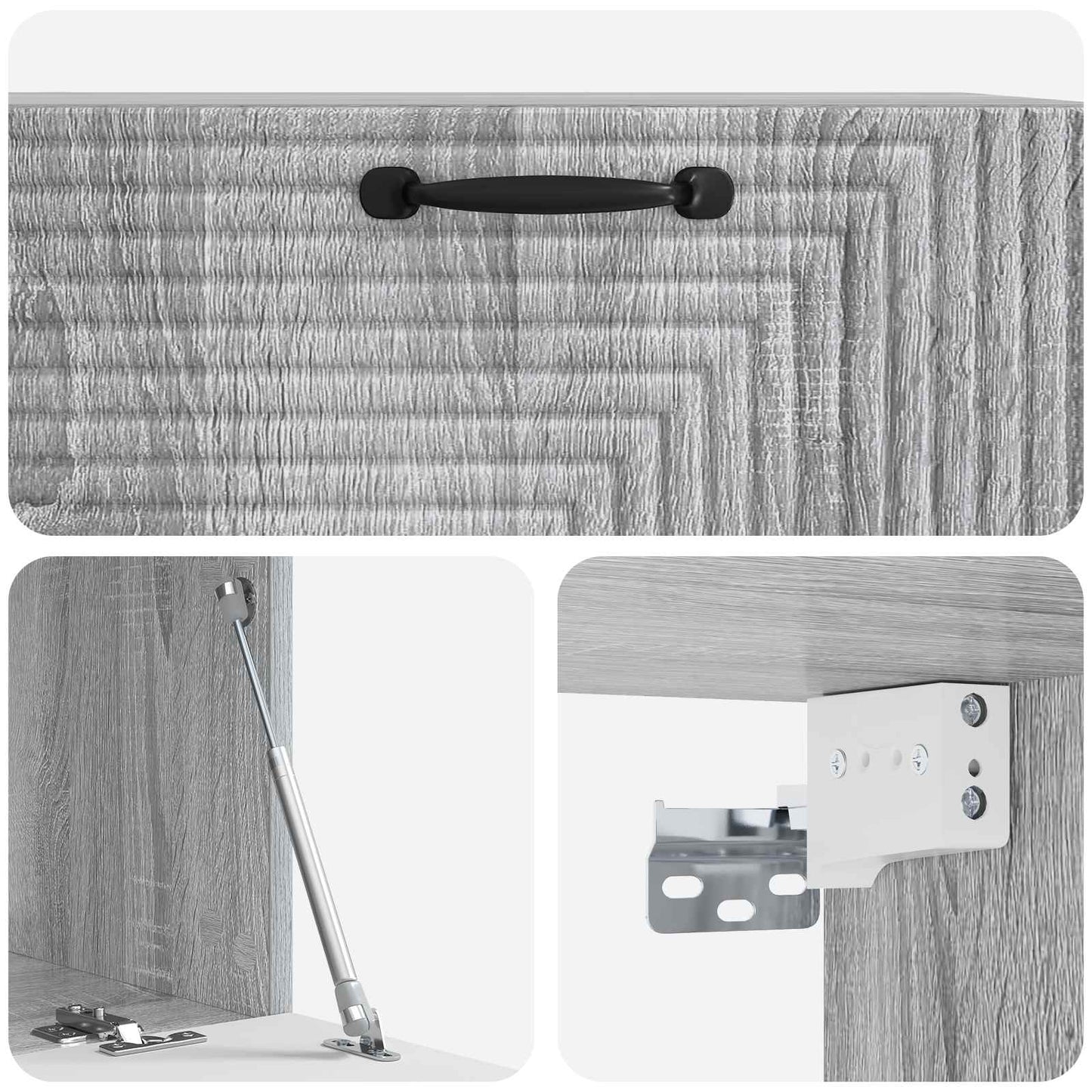 Wall-Mounted TV Cabinet Grey Sonoma 78.5 x 41 x 30 cm