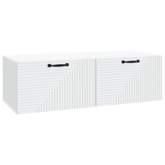 Wall-Mounted TV Cabinet White 98 x 41 x 30 cm Engineered Wood