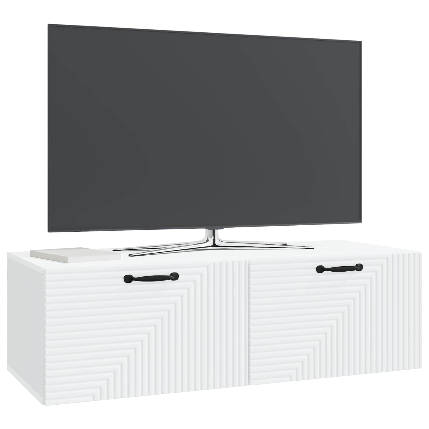 Wall-Mounted TV Cabinet White 98 x 41 x 30 cm Engineered Wood