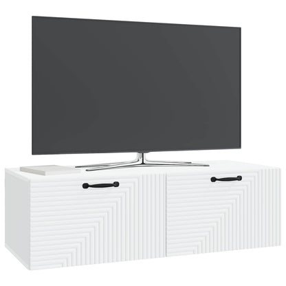 Wall-Mounted TV Cabinet White 98 x 41 x 30 cm Engineered Wood