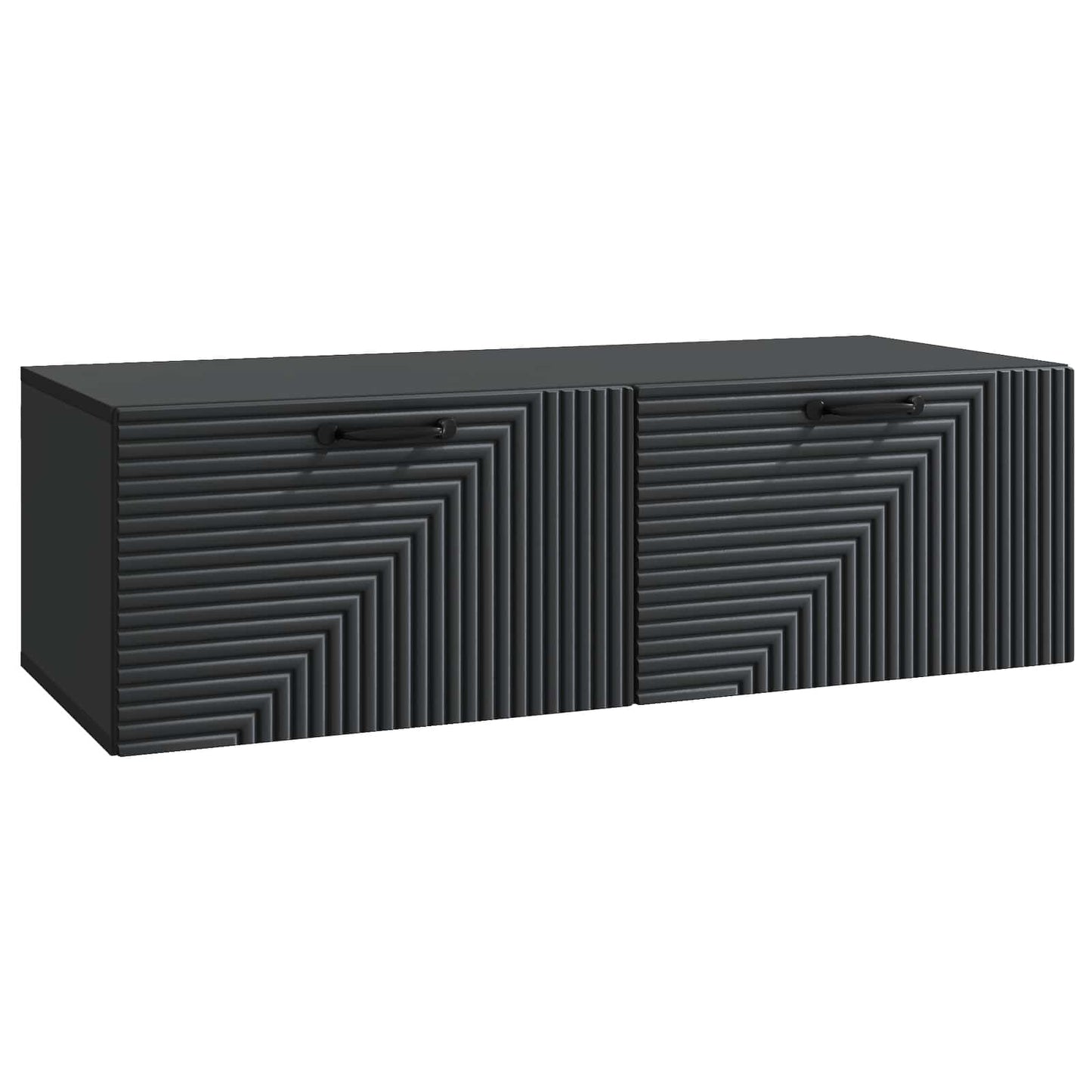 Wall-Mounted TV Cabinet Black 98 x 41 x 30 cm Engineered Wood