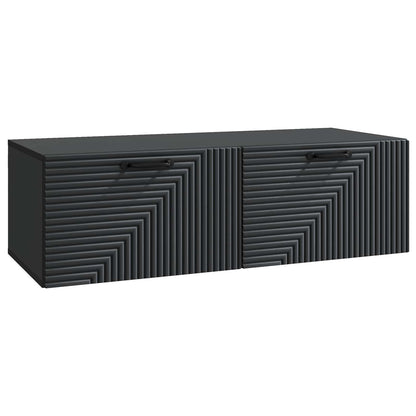 Wall-Mounted TV Cabinet Black 98 x 41 x 30 cm Engineered Wood