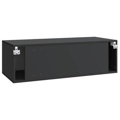 Wall-Mounted TV Cabinet Black 98 x 41 x 30 cm Engineered Wood