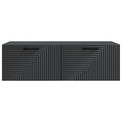 Wall-Mounted TV Cabinet Black 98 x 41 x 30 cm Engineered Wood