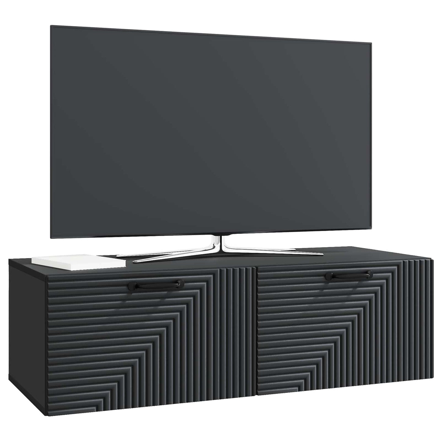 Wall-Mounted TV Cabinet Black 98 x 41 x 30 cm Engineered Wood