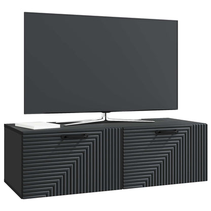 Wall-Mounted TV Cabinet Black 98 x 41 x 30 cm Engineered Wood