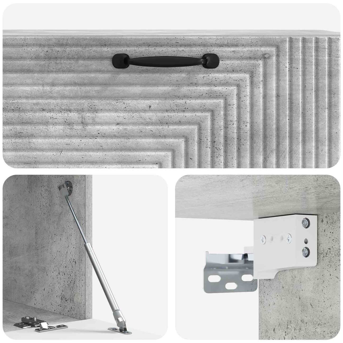 Wall-Mounted TV Cabinet Concrete Grey 98 x 41 x 30 cm