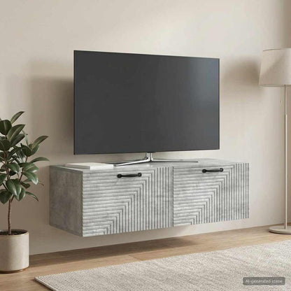 Wall-Mounted TV Cabinet Concrete Grey 98 x 41 x 30 cm