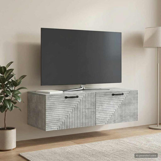 Wall-Mounted TV Cabinet Concrete Grey 98 x 41 x 30 cm