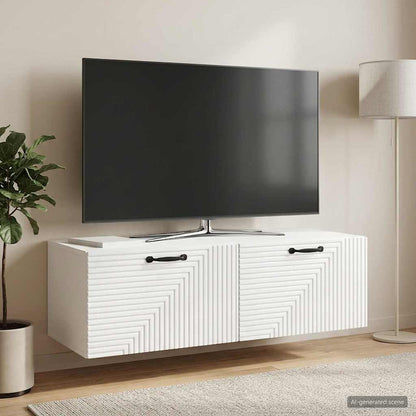 Wall-Mounted TV Cabinet High Gloss White 98 x 41 x 30 cm