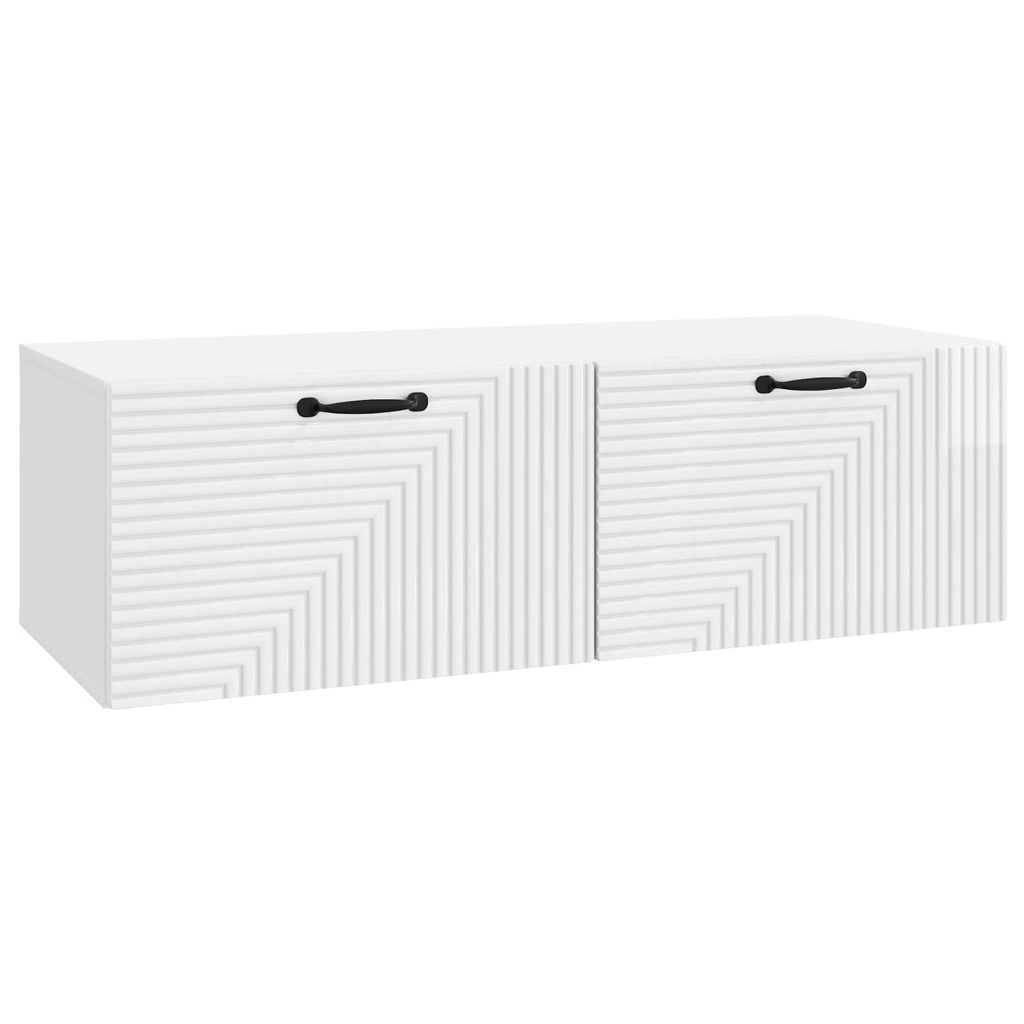 Wall-Mounted TV Cabinet High Gloss White 98 x 41 x 30 cm