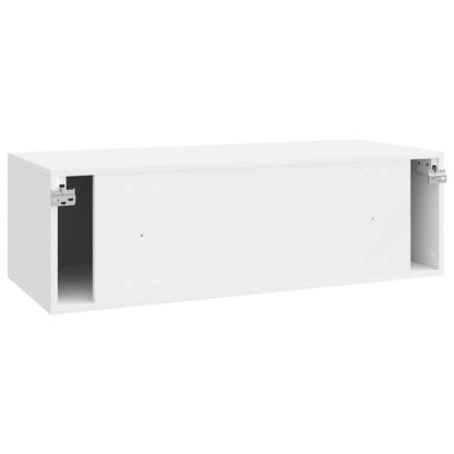 Wall-Mounted TV Cabinet High Gloss White 98 x 41 x 30 cm