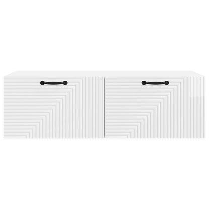 Wall-Mounted TV Cabinet High Gloss White 98 x 41 x 30 cm