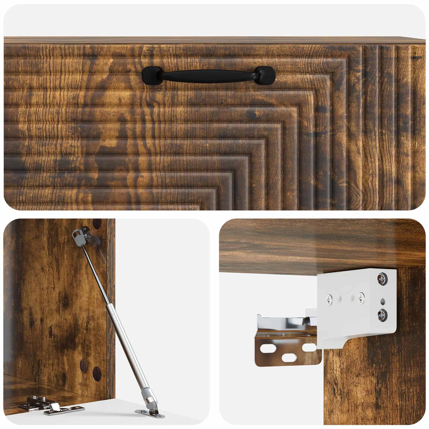 Wall-Mounted TV Cabinet Wall-mounted Smoked Oak 98 x 41 x 30 cm