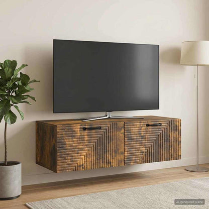 Wall-Mounted TV Cabinet Wall-mounted Smoked Oak 98 x 41 x 30 cm