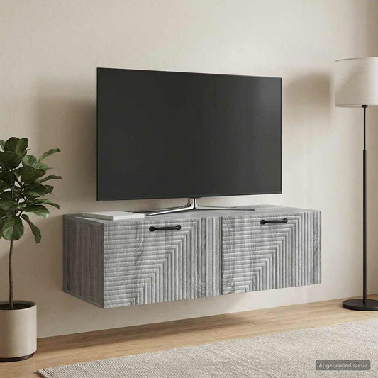 Wall-Mounted TV Cabinet Grey Sonoma 98 x 41 x 30 cm