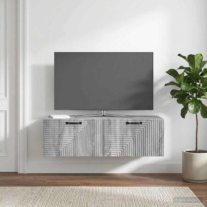Wall-Mounted TV Cabinet Grey Sonoma 98 x 41 x 30 cm