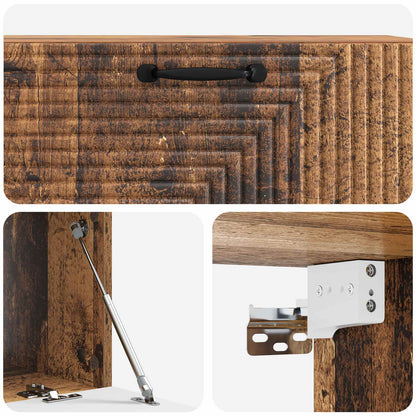 Wall-Mounted TV Cabinet Wall-mounted Old Wood 98 x 41 x 30 cm