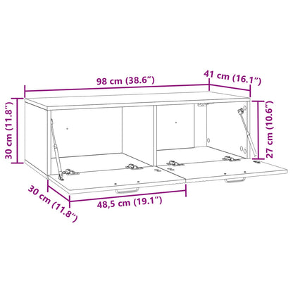 Wall-Mounted TV Cabinet Artisan Oak 98 x 41 x 30 cm