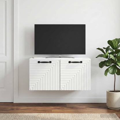 Wall-Mounted TV Cabinet White 59.5 x 31 x 30 cm Engineered Wood