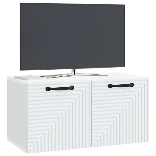 Wall-Mounted TV Cabinet White 59.5 x 31 x 30 cm Engineered Wood