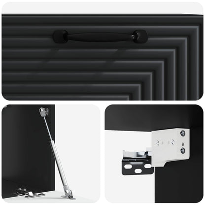 Wall-Mounted TV Cabinet Black 59.5 x 31 x 30 cm Engineered Wood