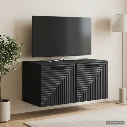 Wall-Mounted TV Cabinet Black 59.5 x 31 x 30 cm Engineered Wood