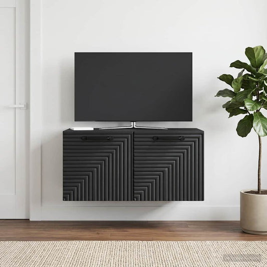 Wall-Mounted TV Cabinet Black 59.5 x 31 x 30 cm Engineered Wood