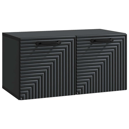 Wall-Mounted TV Cabinet Black 59.5 x 31 x 30 cm Engineered Wood