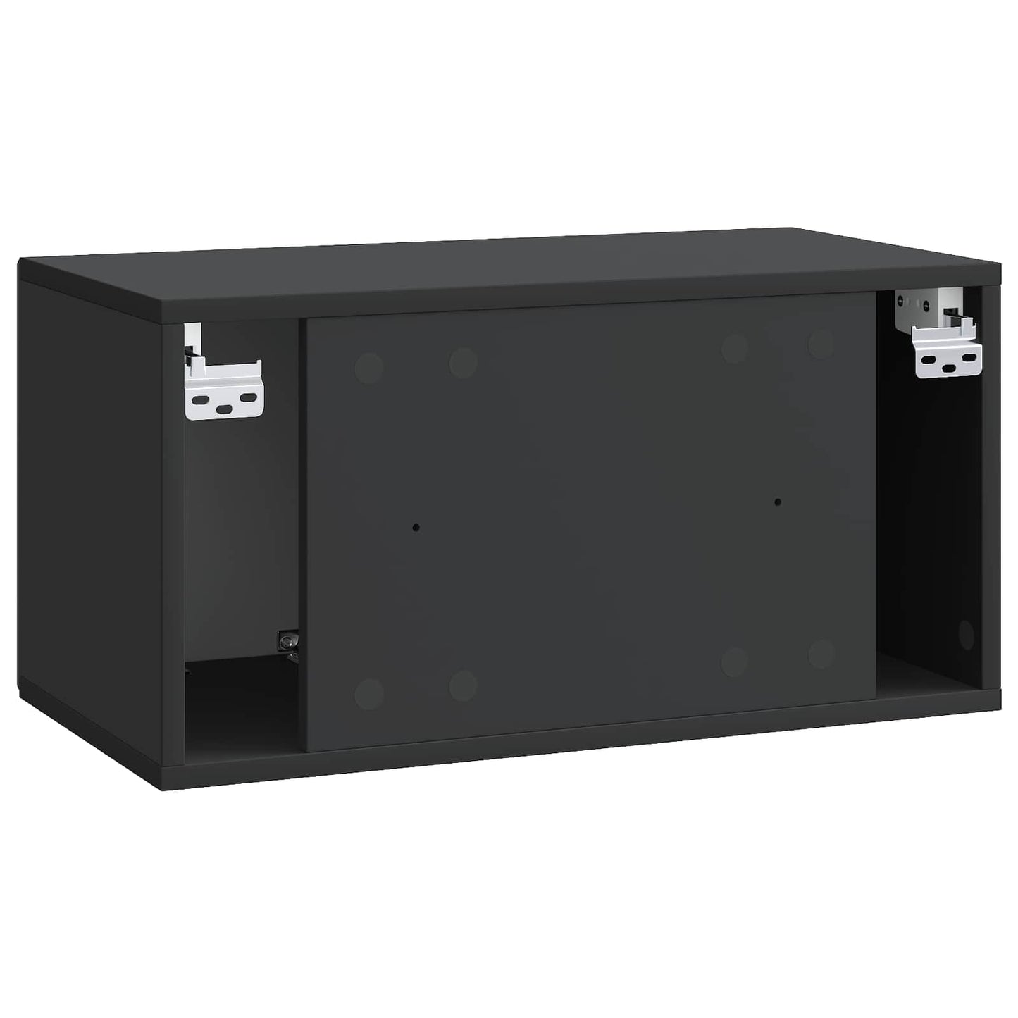 Wall-Mounted TV Cabinet Black 59.5 x 31 x 30 cm Engineered Wood