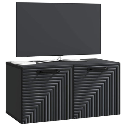 Wall-Mounted TV Cabinet Black 59.5 x 31 x 30 cm Engineered Wood