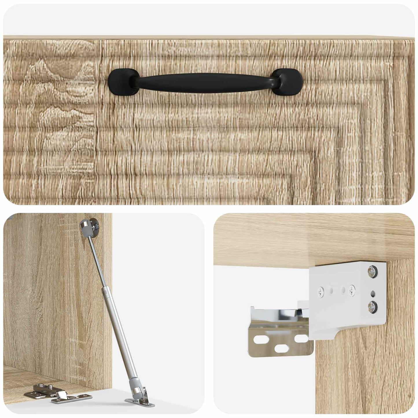 Wall-Mounted TV Cabinet Sonoma Oak 59.5 x 31 x 30 cm