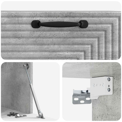 Wall-Mounted TV Cabinet Concrete Grey 59.5 x 31 x 30 cm