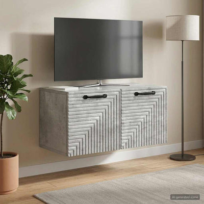 Wall-Mounted TV Cabinet Concrete Grey 59.5 x 31 x 30 cm
