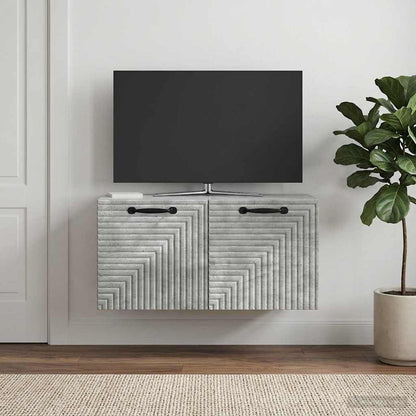Wall-Mounted TV Cabinet Concrete Grey 59.5 x 31 x 30 cm