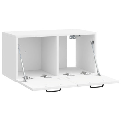 Wall-Mounted TV Cabinet High Gloss White 59.5 x 31 x 30 cm