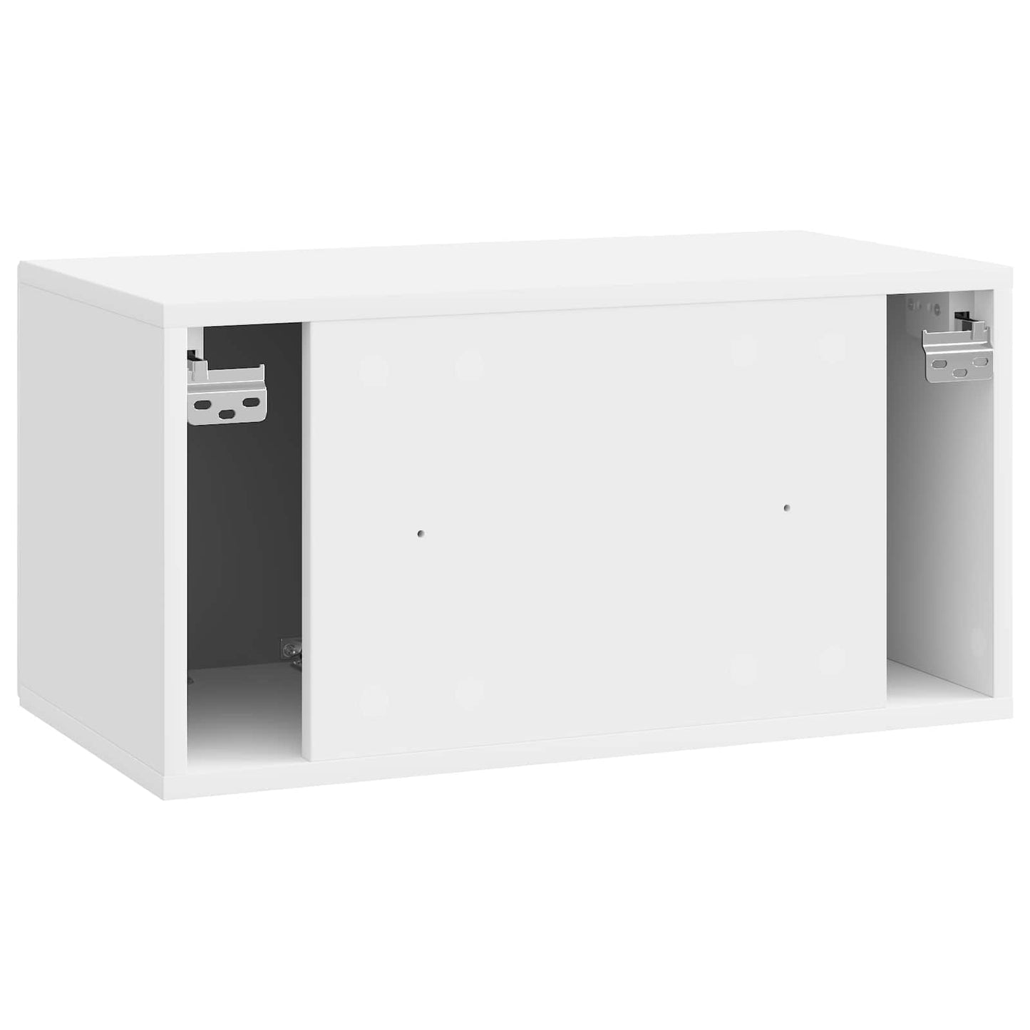 Wall-Mounted TV Cabinet High Gloss White 59.5 x 31 x 30 cm