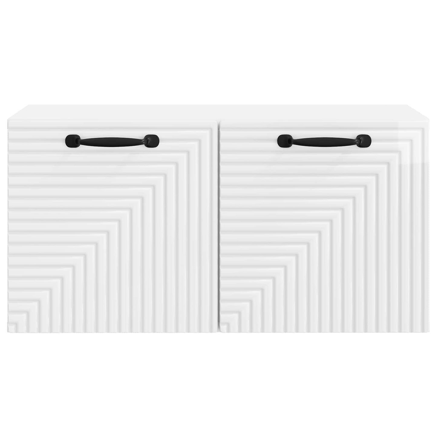 Wall-Mounted TV Cabinet High Gloss White 59.5 x 31 x 30 cm