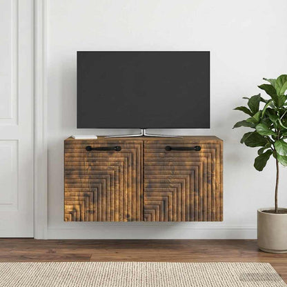 Wall-Mounted TV Cabinet Smoked Oak 59.5 x 31 x 30 cm