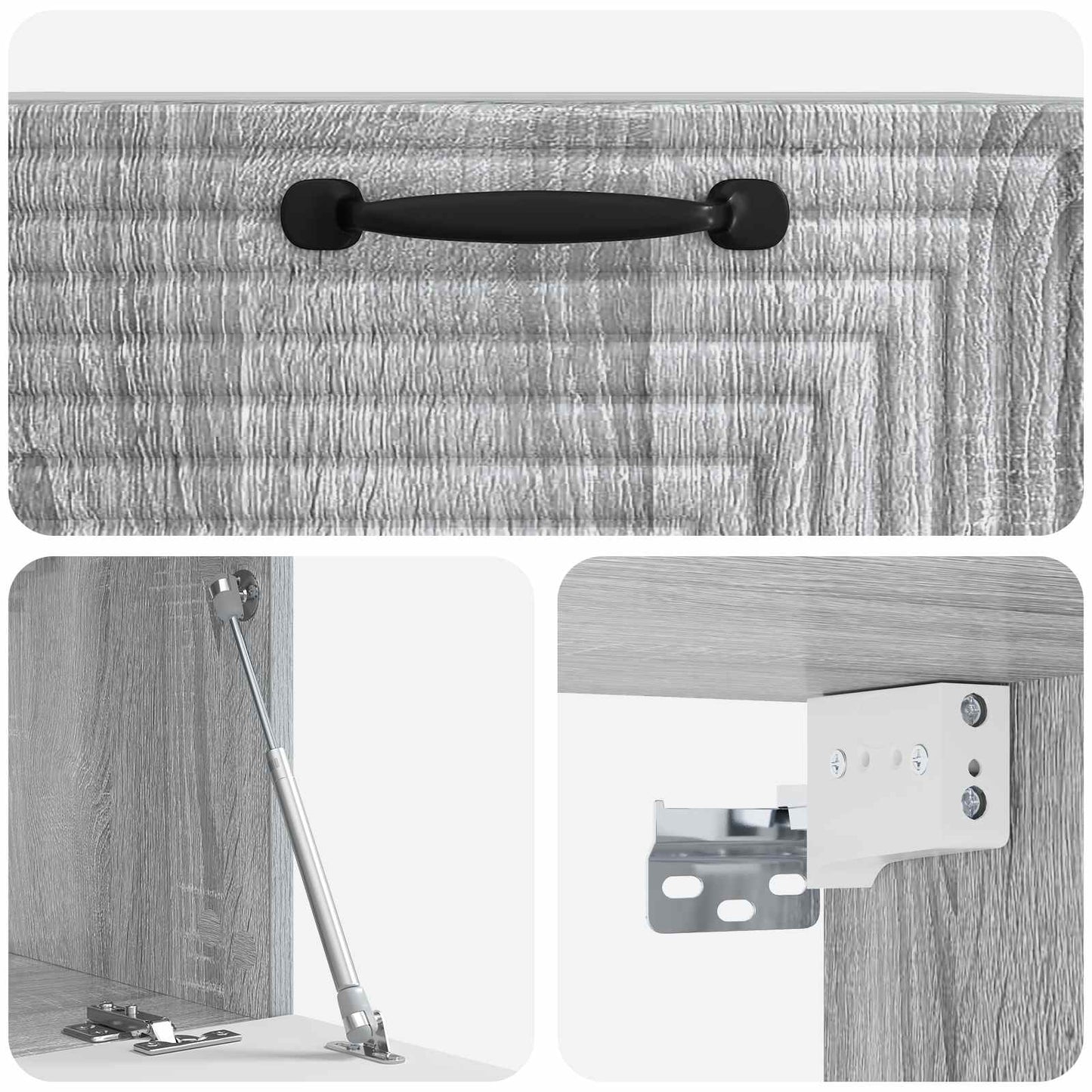 Wall-Mounted TV Cabinet Grey Sonoma 59.5 x 31 x 30 cm