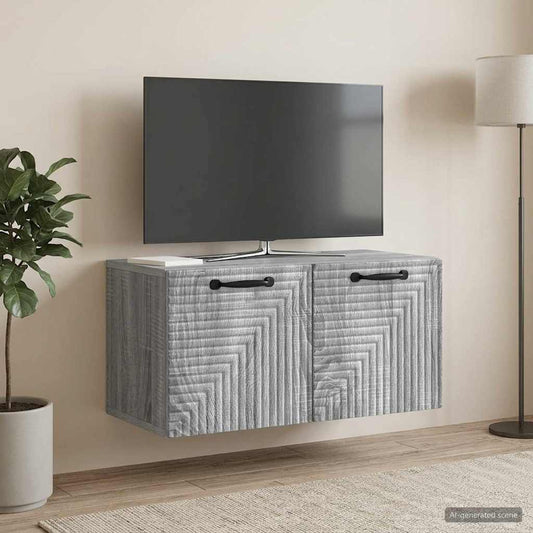 Wall-Mounted TV Cabinet Grey Sonoma 59.5 x 31 x 30 cm