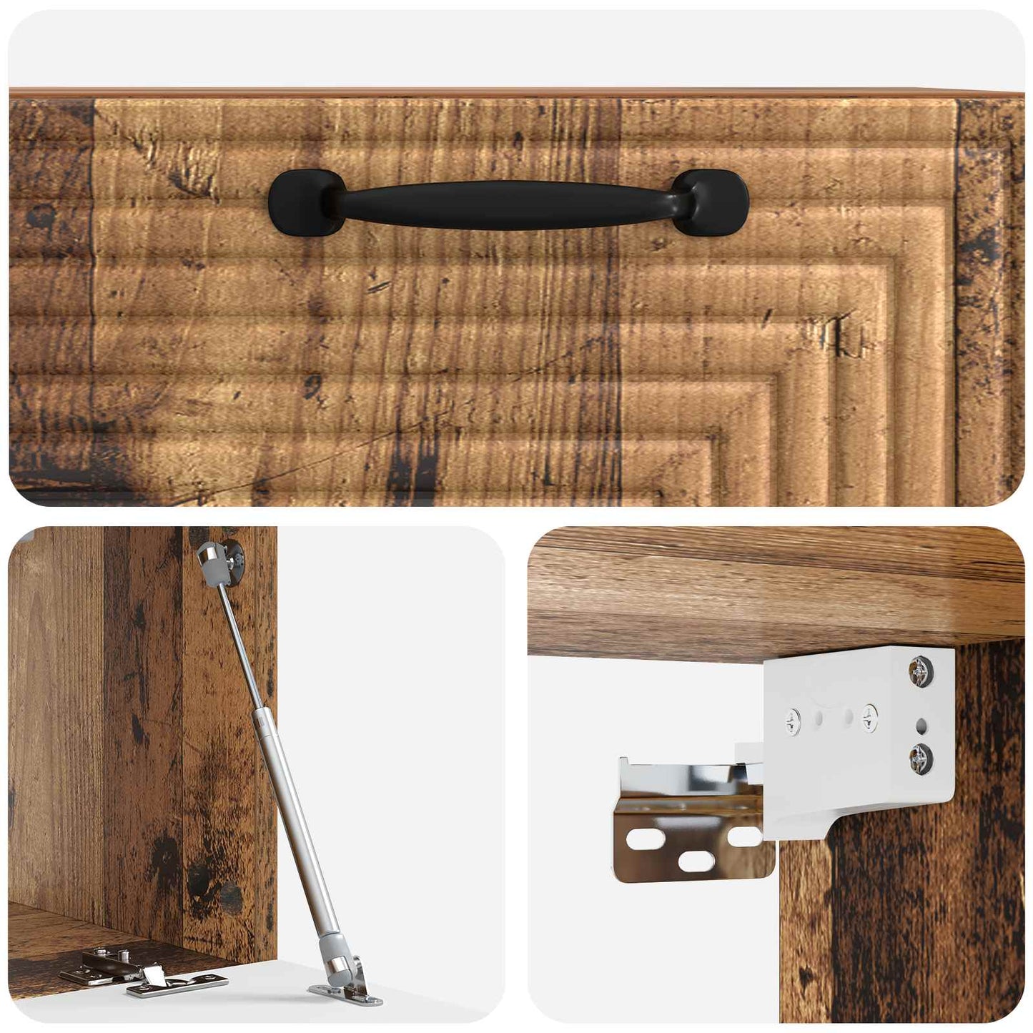 Wall-Mounted TV Cabinet Wall-mounted Old Wood 59.5 x 31 x 30 cm