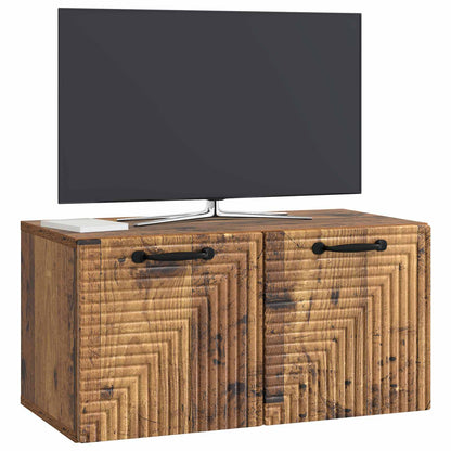 Wall-Mounted TV Cabinet Wall-mounted Old Wood 59.5 x 31 x 30 cm