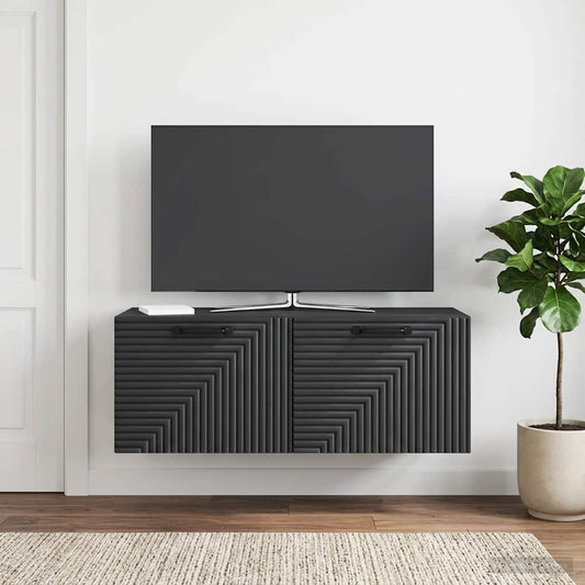 Wall-Mounted TV Cabinet Black 78.5 x 31 x 30 cm Engineered Wood